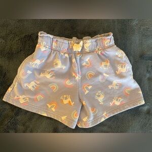 Unicorn pattern lavender shorts with pockets size 7T